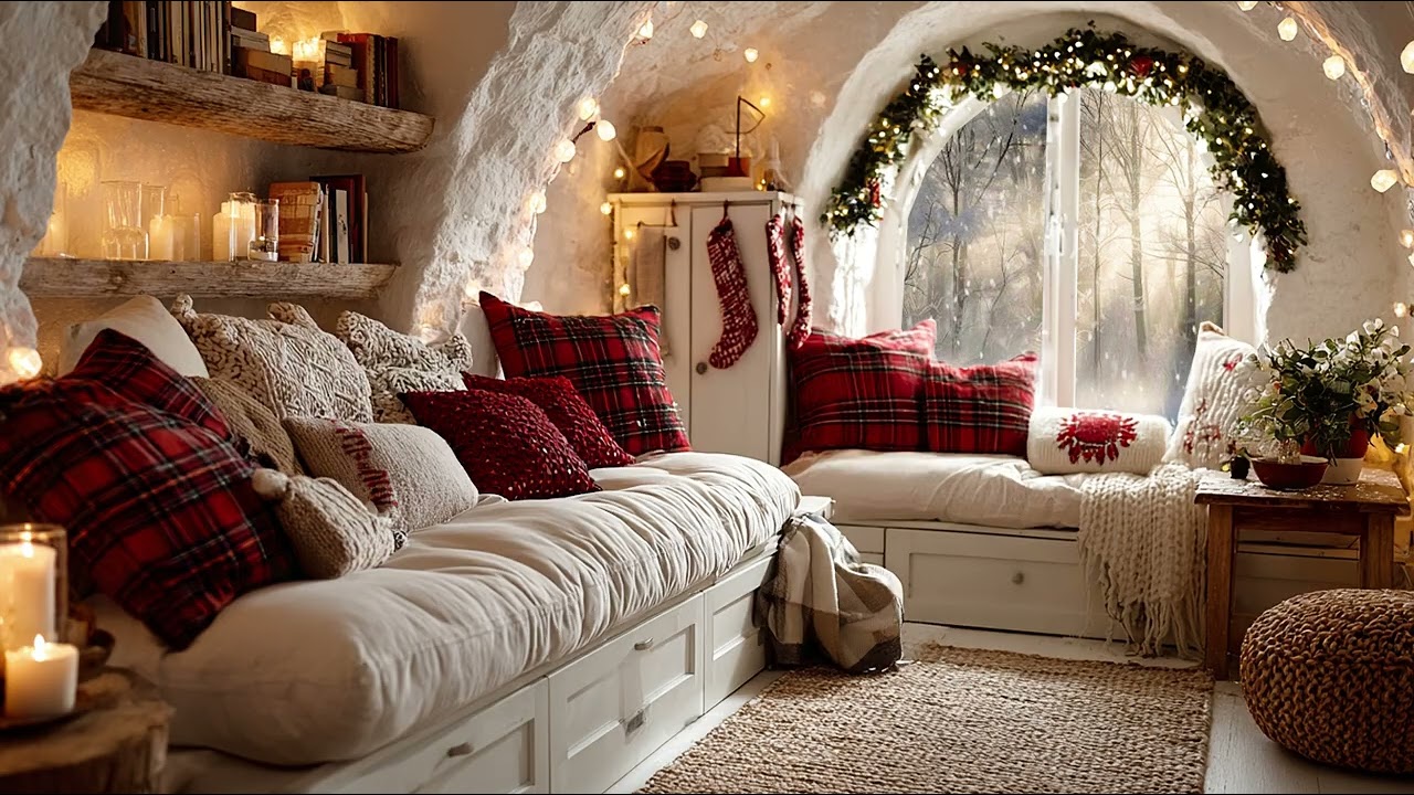 Drift to Sleep in a Warm Winter Living Room ❄️🎹 Piano & Fireplace Ambience