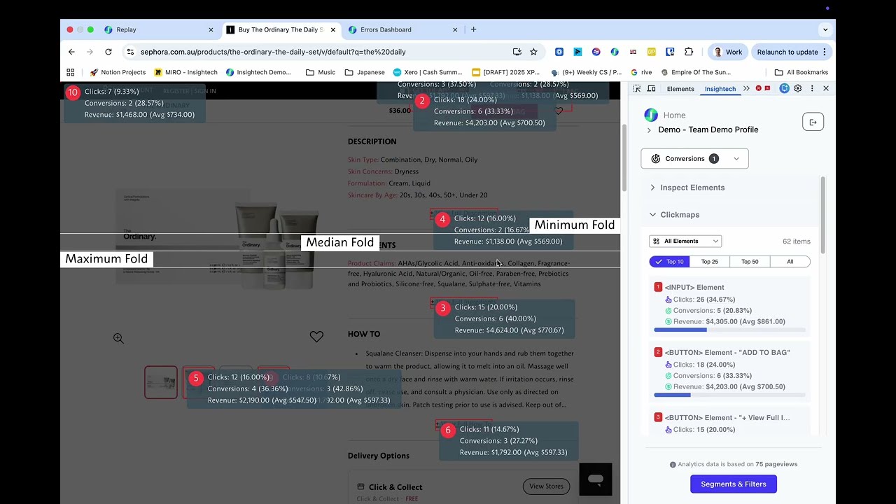 Insightech Platform Demo: Instantly Understand User Behaviour with One Line of Code