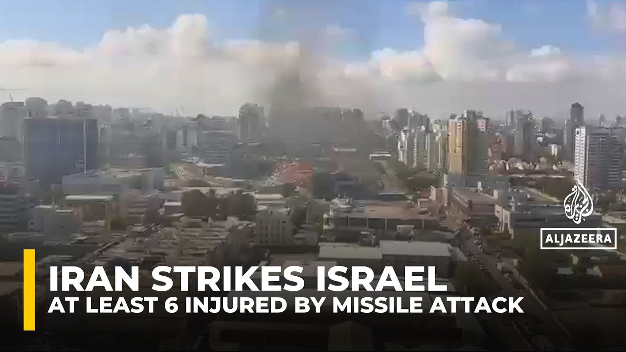 At least six people injured across central Israel after Iran fired missiles