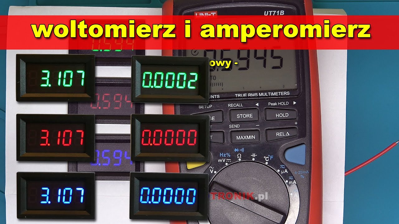 Panelowy woltomierz i amperomierz o zwiekszonej rodzielczości pomiarowej