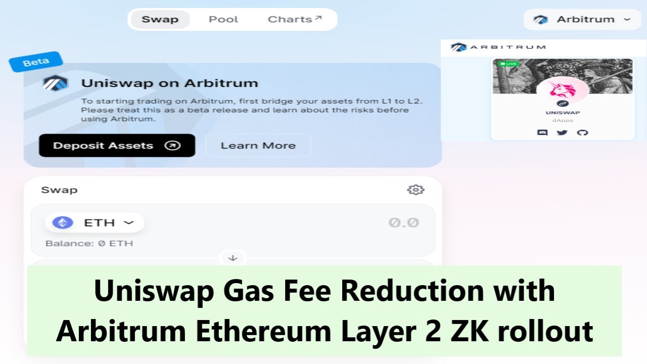 How to Use Uniswap Layer 2 Gas fee reduction with Arbitrum Ethereum