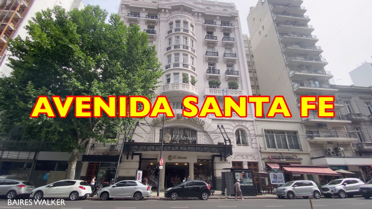 [4K] Buenos Aires Walk - Avenida Santa Fe / El Ateneo Grand Splendid - Buenos Aires - Argentina