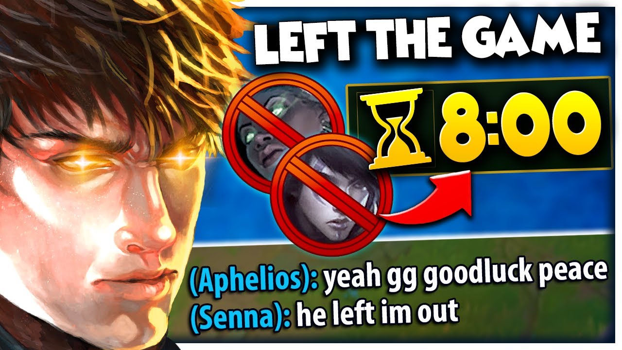 My bot lane LEFT THE GAME at 8 MINUTES...but my Garen STILL TOOK OVER 😈😈
