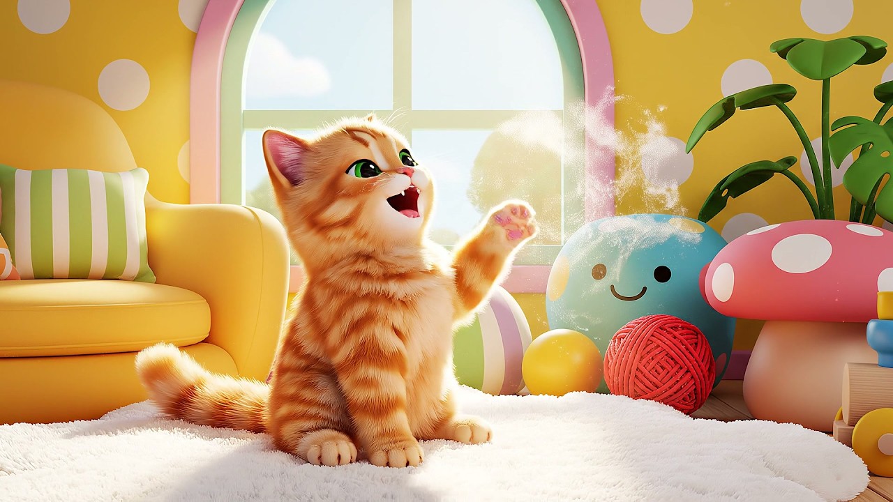 Patas de Gatito Feliz Hacen Tap Tap Tap | Canciones de Gatitos y Rimas Infantiles