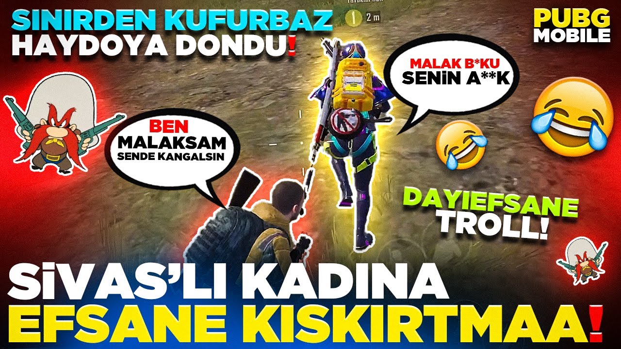SİVAS’LI KADIN’A KIŞKIRTMA! 🤣 SİNİRDEN KÜFÜRBAZ HAYDOYA DÖNDÜ🤣 GÜLMEK GARANTİ | PUBG MOBILE