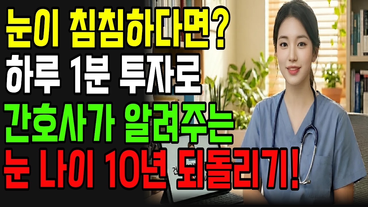 내 눈이 침침한 진짜 이유? 간호사가 알려주는 늙지 않는 눈 관리법 (노안 vs 백내장)