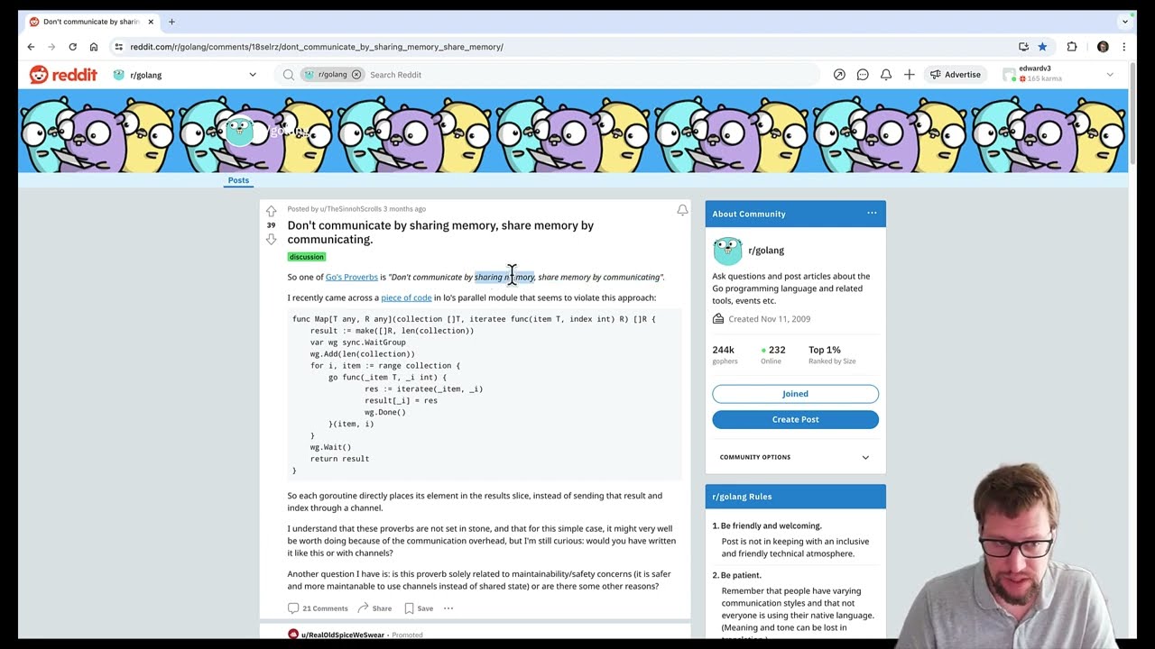 Golang - Shared Memory in Goroutines instead of channels