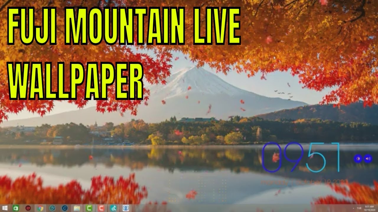 Amazing  Japan Mount Fuji, autumn Dsktop theme- Wallpaper engine