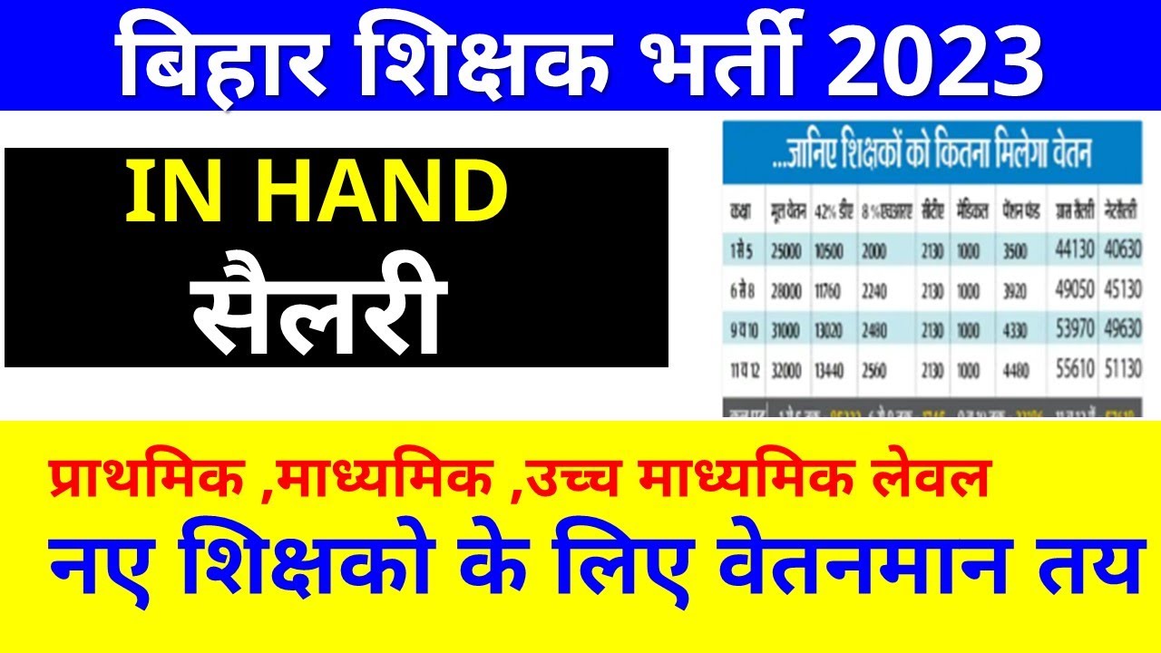 BPSC Teacher Salary 2023 | Bihar Teacher Salary (वेतन) | Edu Gyan