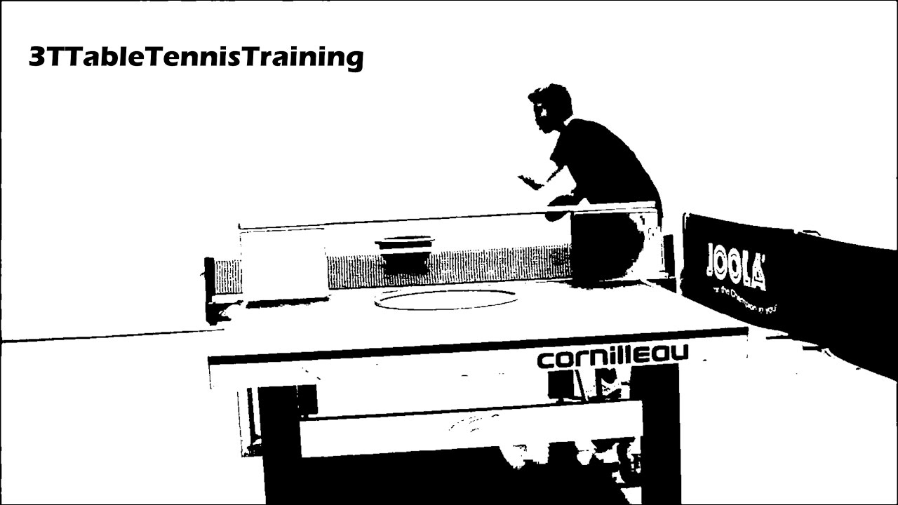 Short serve with backspin / kurzer Aufschlag mit Unterschnitt