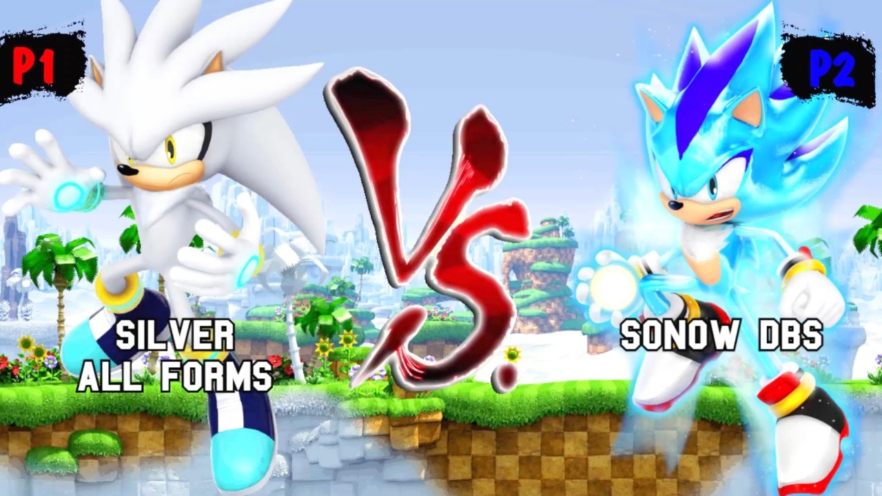 Silver all forms & Dark Shadow VS Sonow & Mephiles I Sonic Battle JUS MUGEN v4