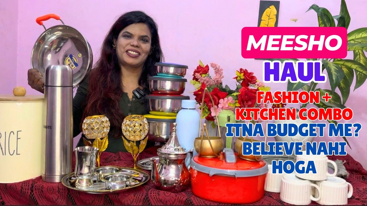 1️⃣ Meesho Haul 😱 | Kurta Set + Kitchen Items Itne Saste? Full Shock Random Finds