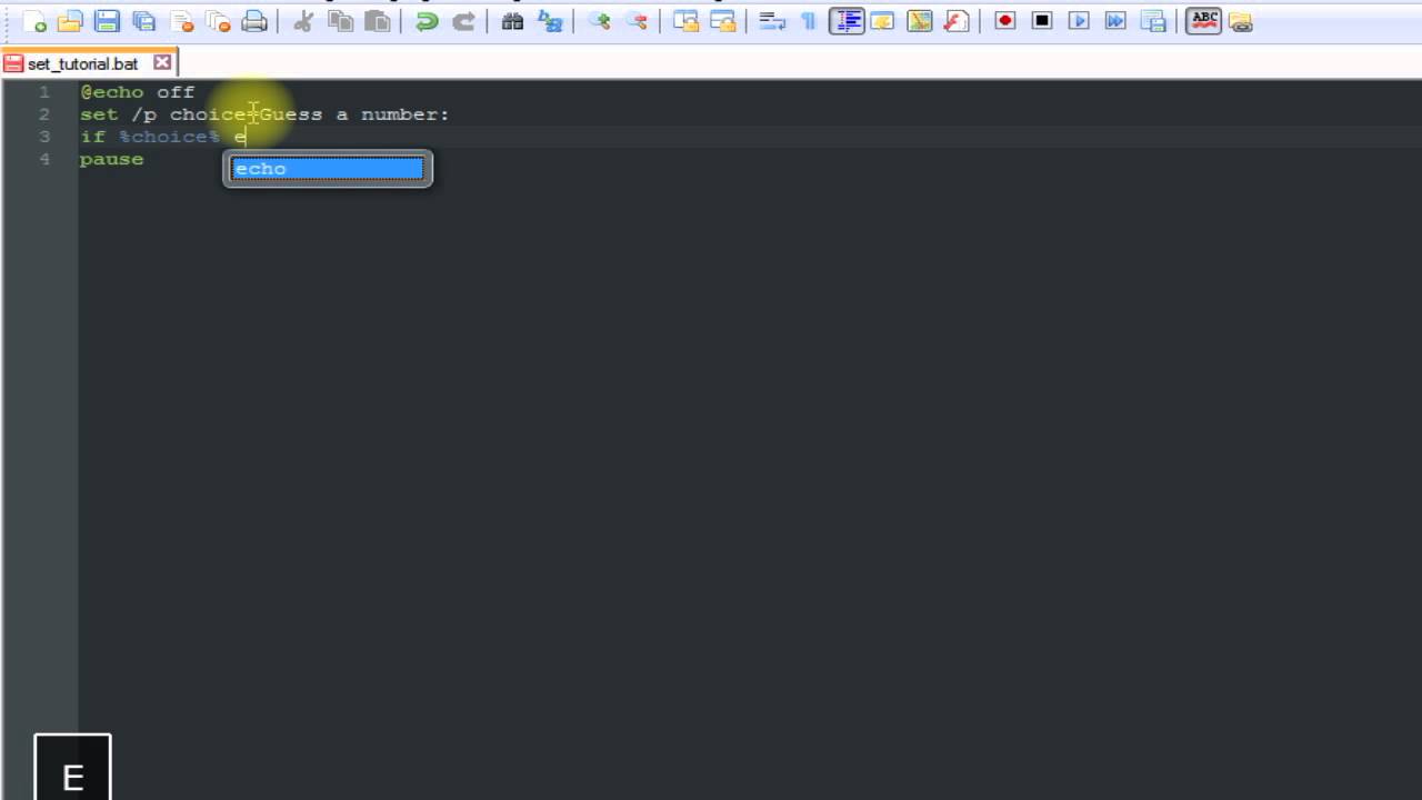 batch file tutorial 4 (if statements and starting another project!)