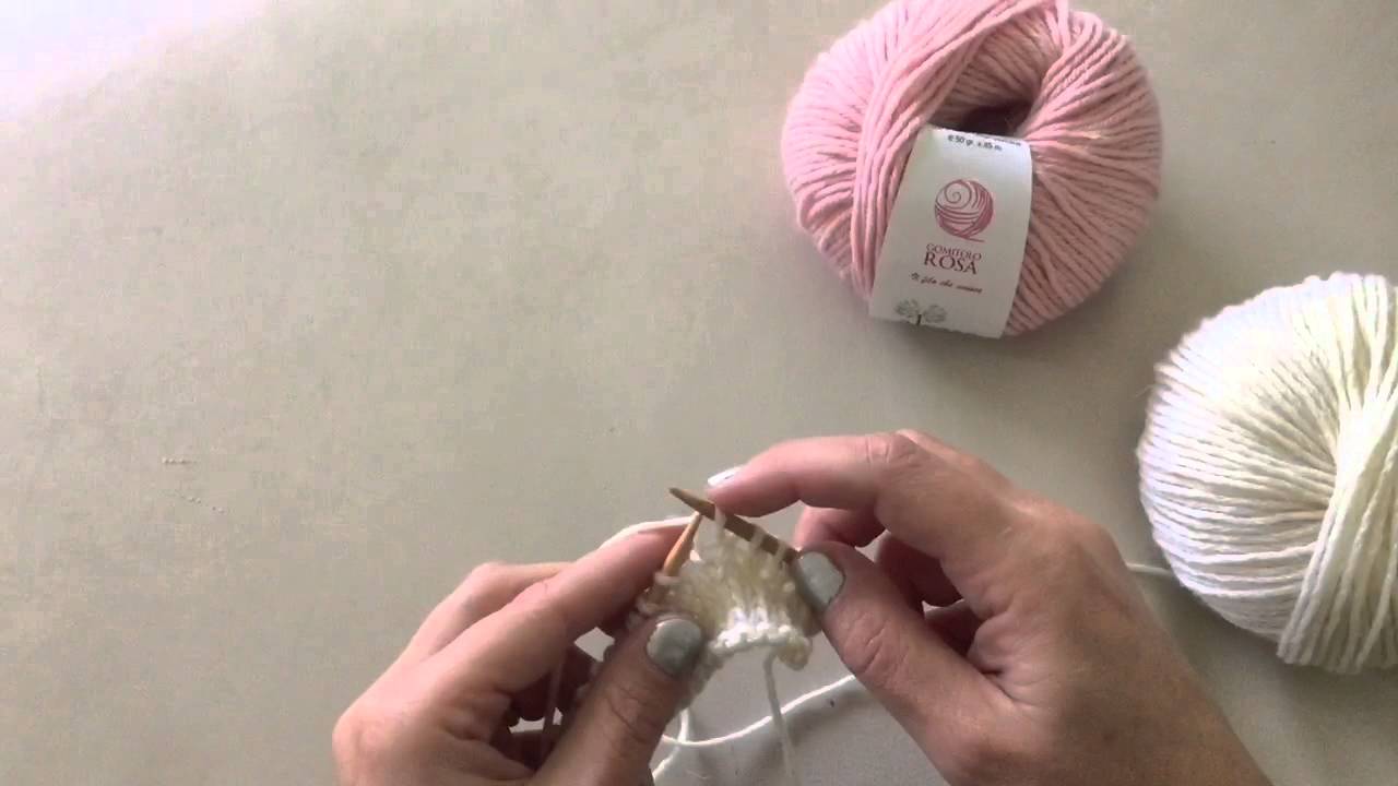Diritto con la Tecnica Continentale - Knit Stitch, Continental Technique