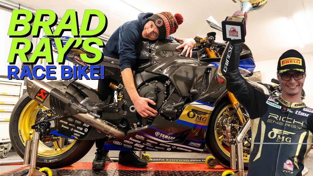 Гоночный мотоцикл Yamaha R1 Брэда Рэя, победивший в чемпионате BSB! | Полный обзор гонок OMG Racing.