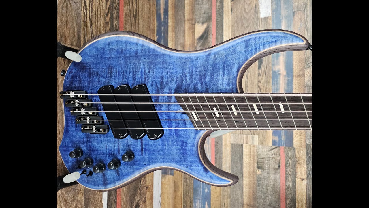 Dingwall Z3 5-string, Matte Trans Indigo on Flame Maple, Wenge neck, Rupert Neve preamp