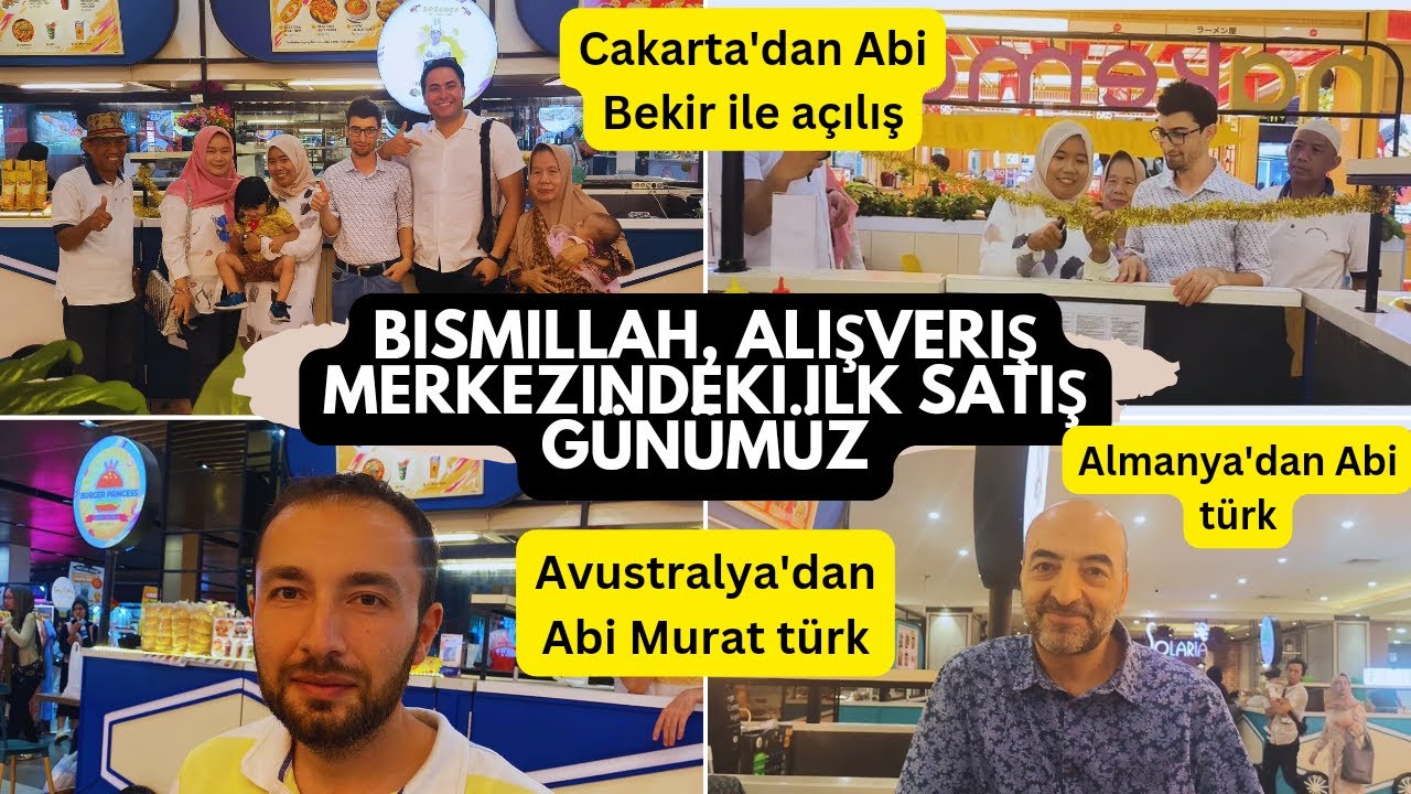 Alışveriş merkezinde kebab açılış töreni/bismillah mencoba jualan di mall