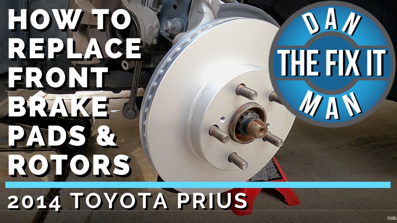 2014 TOYOTA PRIUS - REPLACING FRONT BRAKE PADS & ROTORS - EASY DIY!