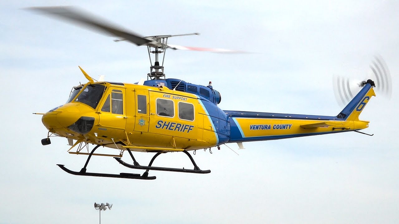Bell 205 UH-1H Huey helicopter on action | #helicopter