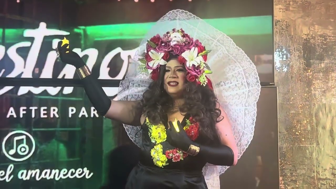Traje típico cultural Miss Pluss Riviera Maya México. Miss Turismo internacional gay 2025.