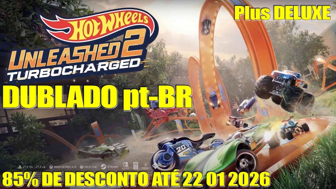 Hot Wheels Unleashed 2 Turbocharged — геймплей на PS5, озвученный на бразильском португальском яз...
