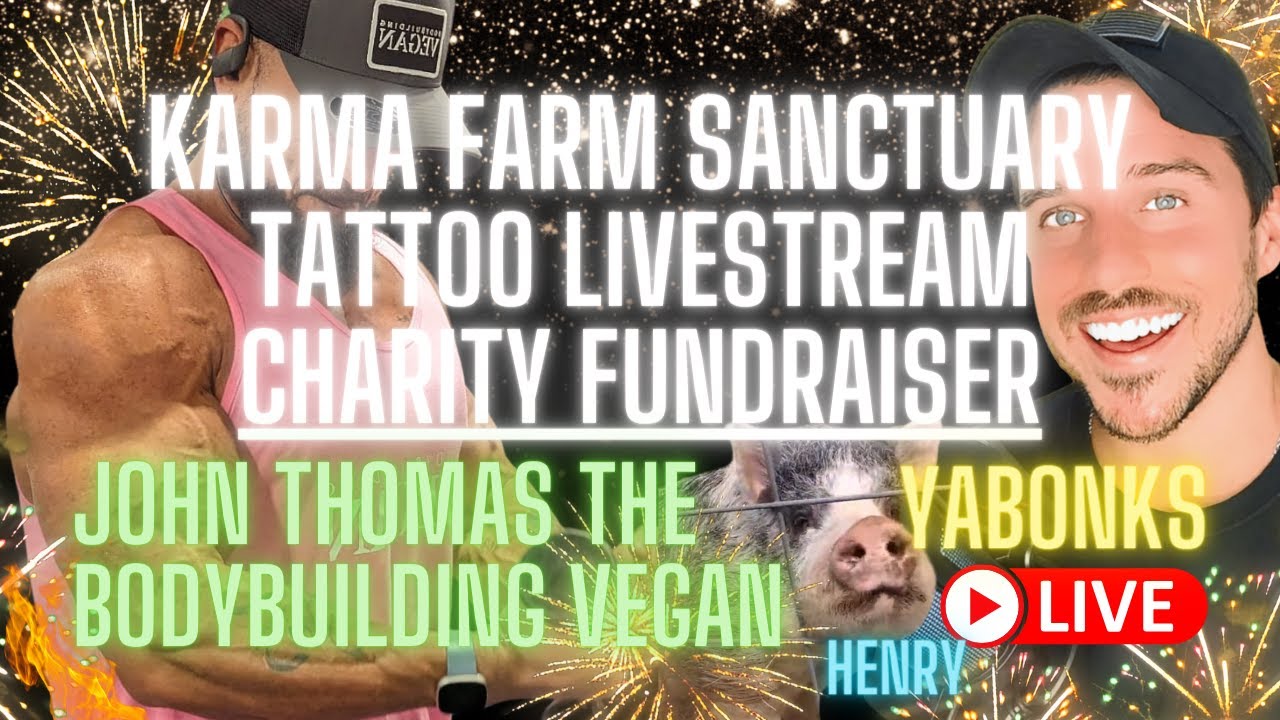 Tattoo Livestream Fundraiser For Henry At Karma Farm Sanctuary (John Gets A Head Tattoo For Charity)
