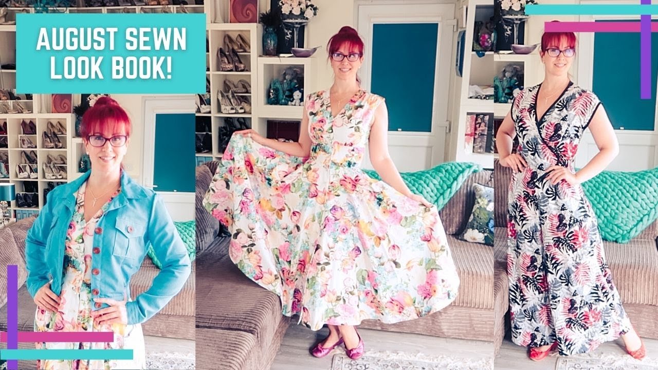 August 2020 :: Look Book and Pattern Review :: Turquoise and Red Collection....Sort Of.