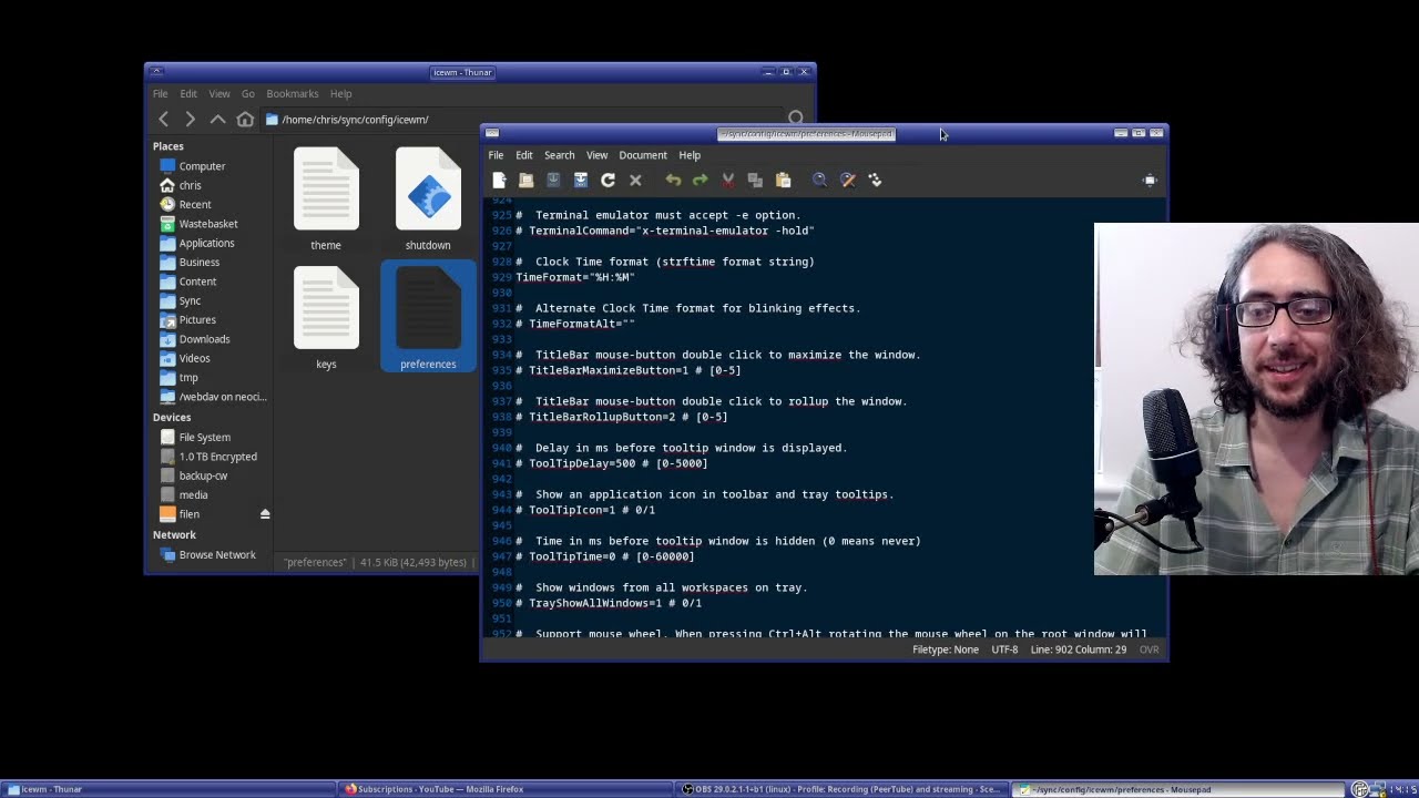 IceWM - on Debian Linux - desktop tour