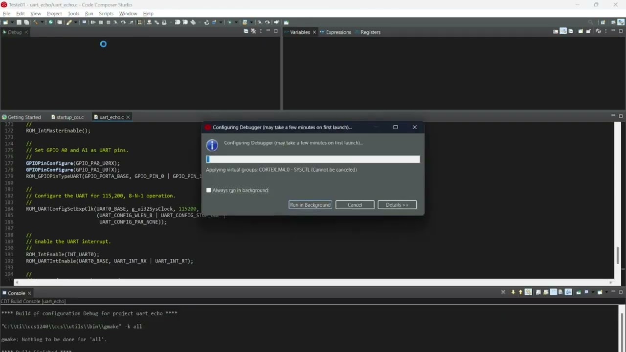 Tutorial de configuração TivaWare e CCS