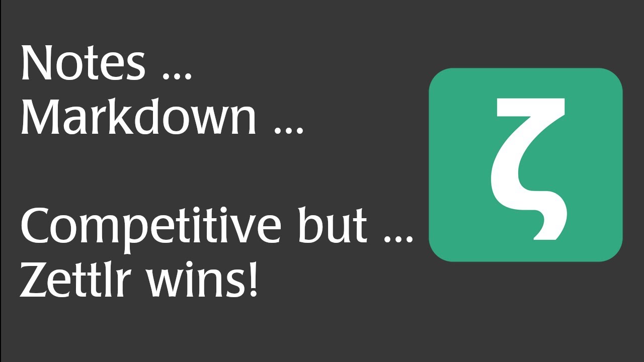 Open Source Notes and Markdown apps - Zettlr wins!