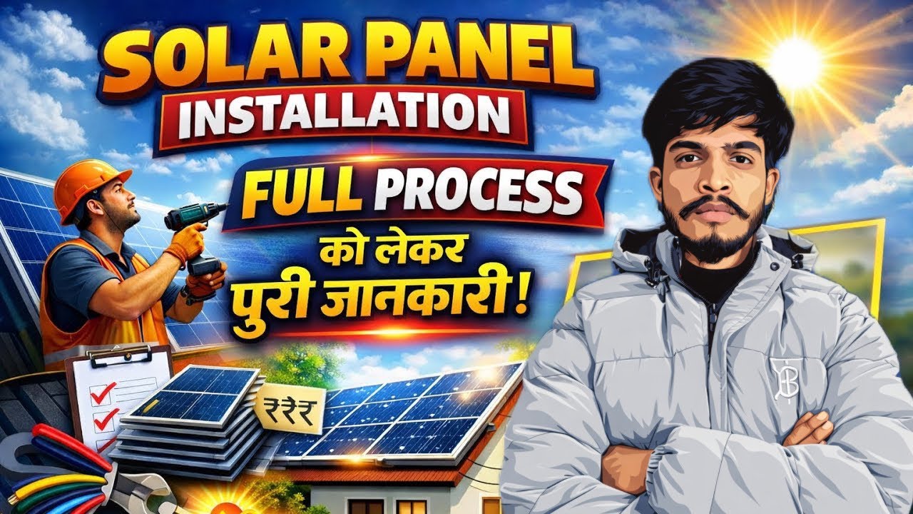 Solar Panel Installation Step by Step | Ghar Par Solar Lagane Ka Pura Process