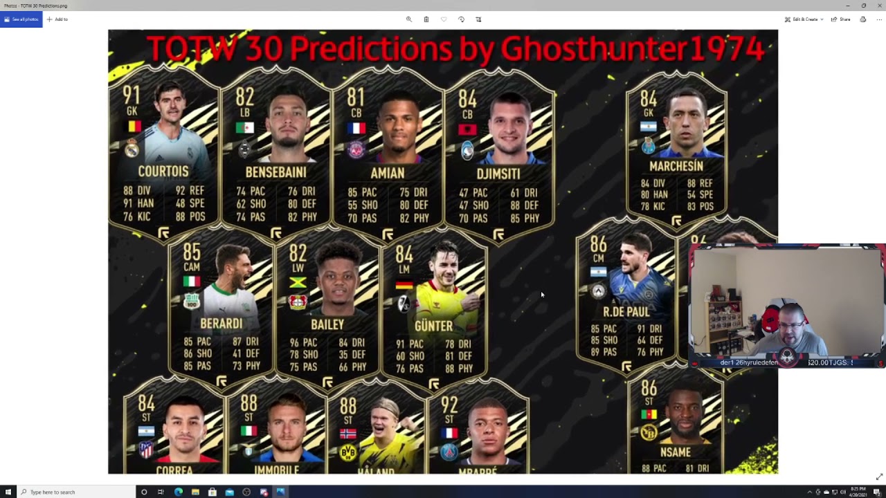 TOTW 30 Predictions