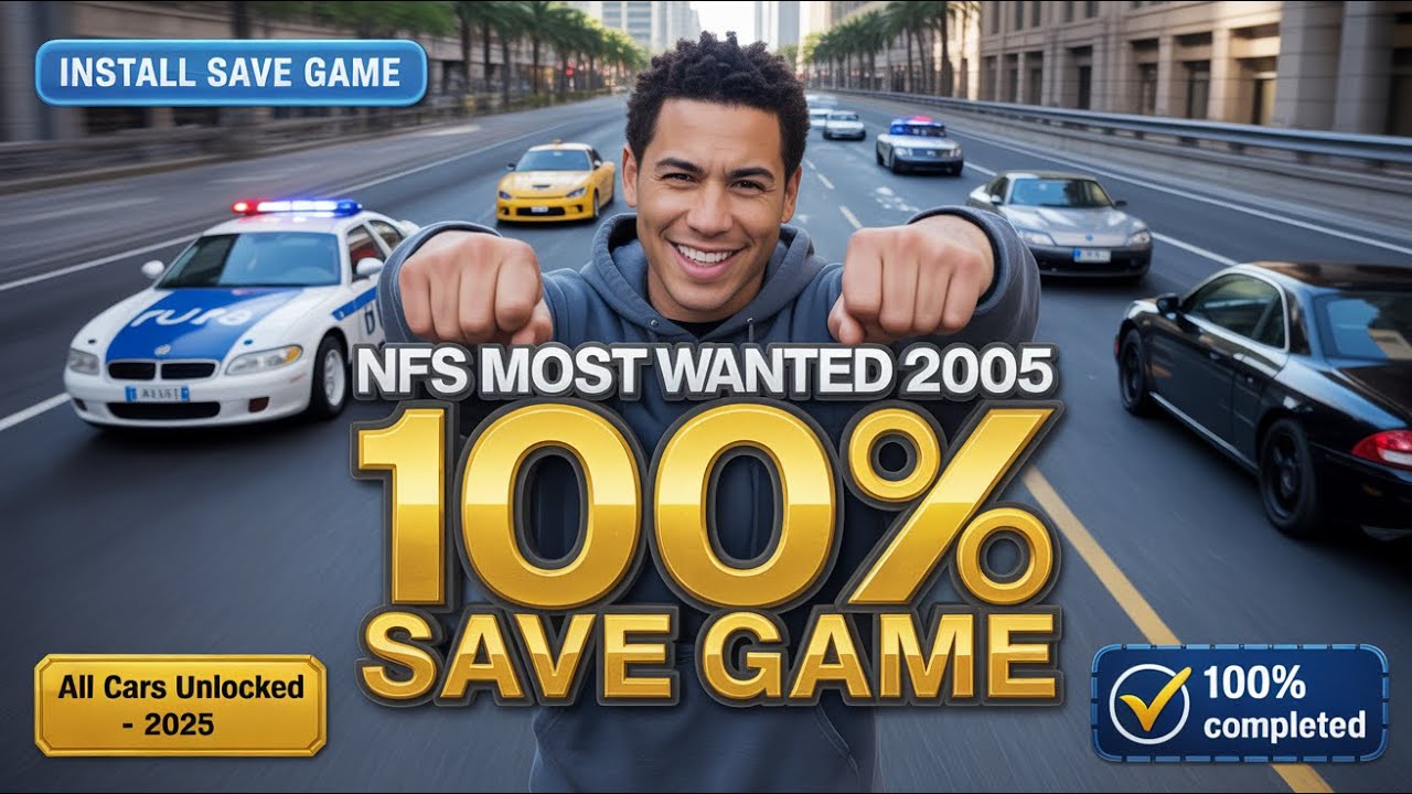 Сохранение игры NFS Most Wanted 2005 – Все машины разблокированы и прогресс пройден на 100% | 2025