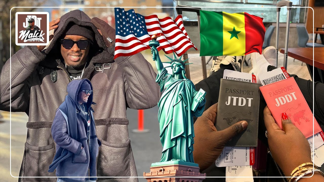 Vlog voyage de Dakar 🇸🇳à New York 🇺🇸 avec Malick Ndoye JTDT ( Part 1 )