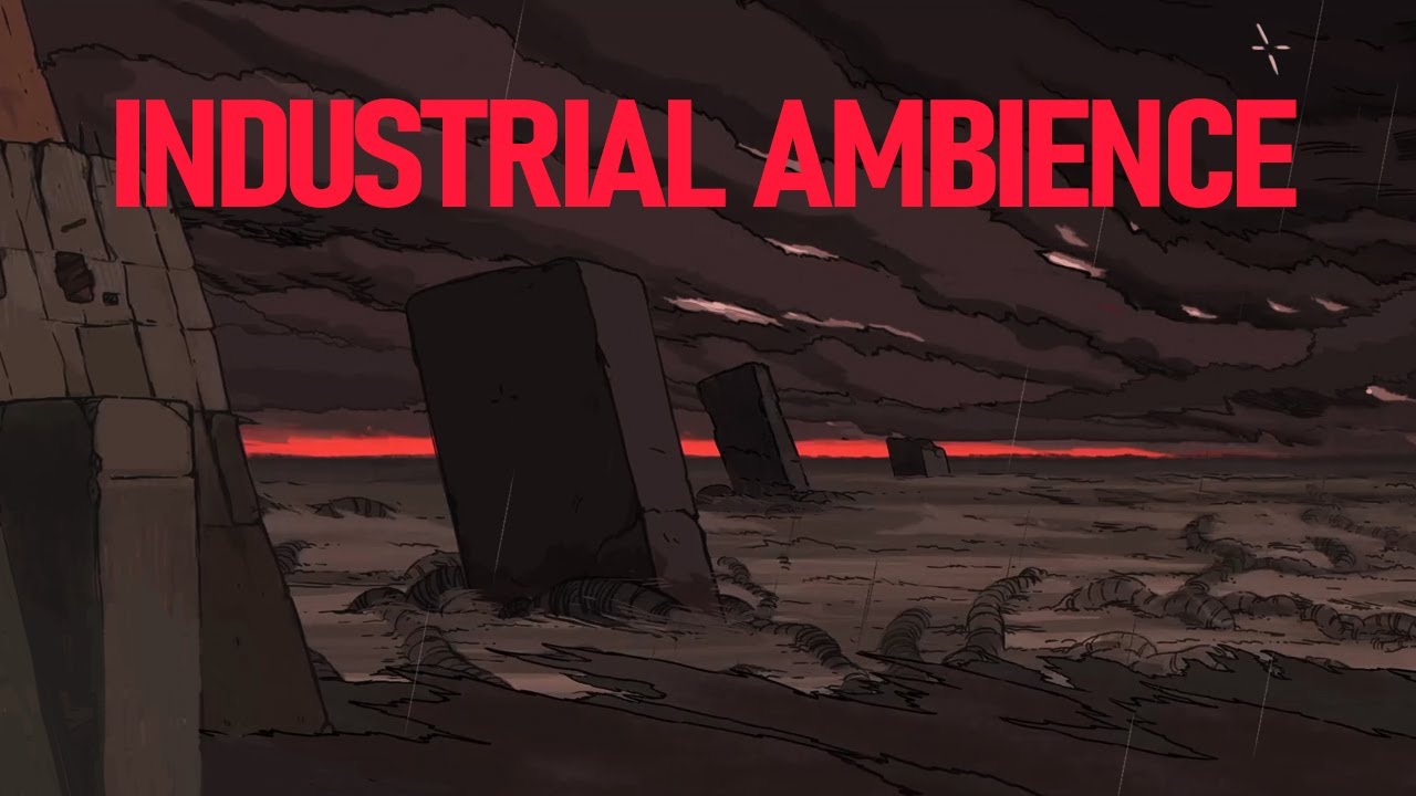 Industrial Ambience - Machine Landscape With Rain + Wind Sounds And Atmospheric Music