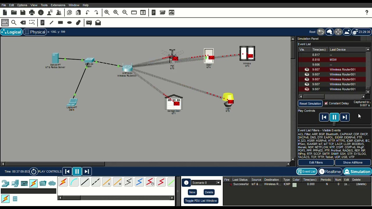 Simulation Smart Home IoT System Based