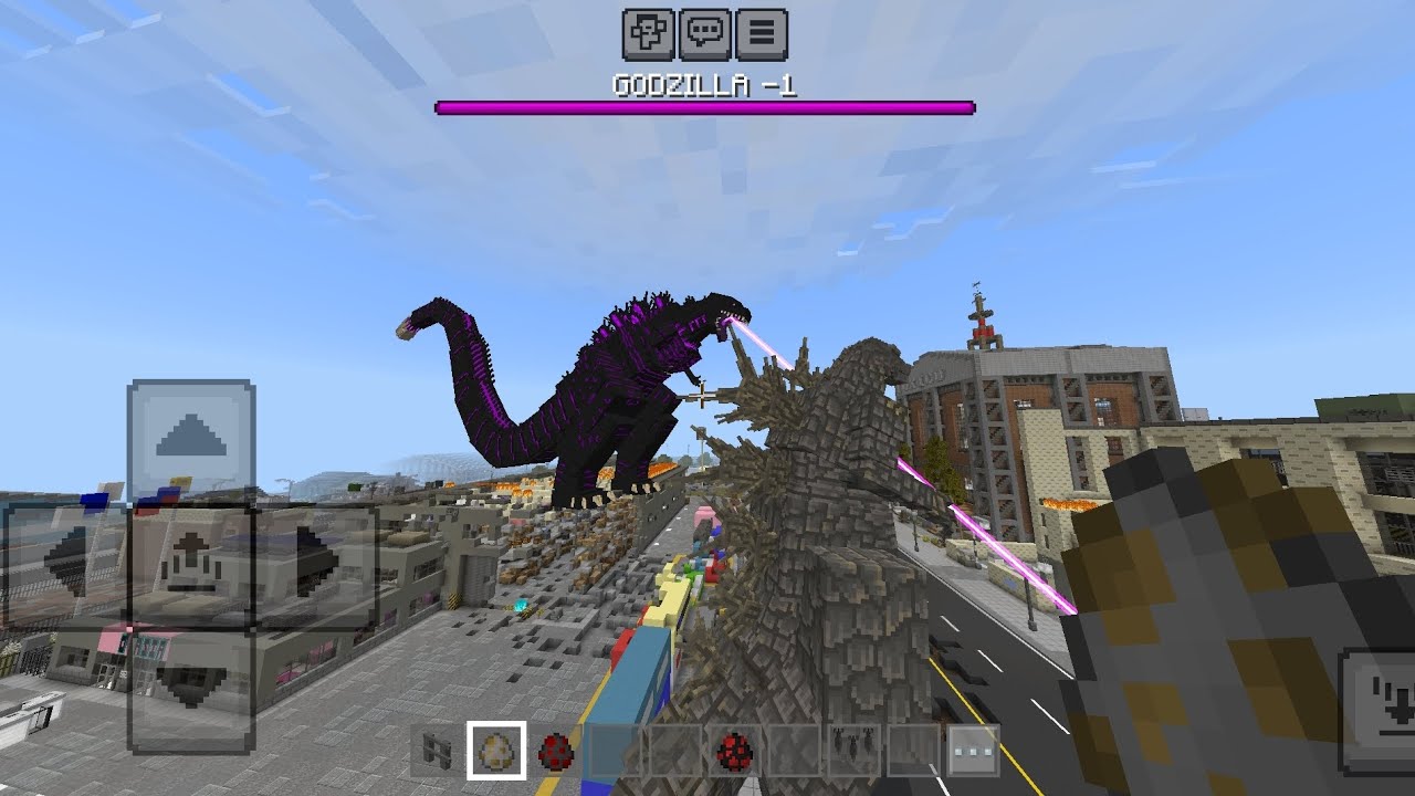 Shin Godzilla vs Godzilla Minus One City Destruction MOD in Minecraft PE