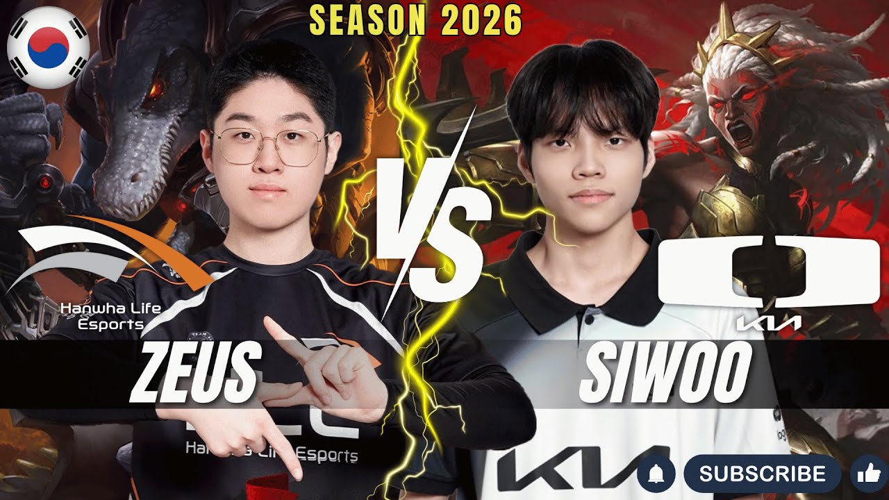 HLE Zeus vs DK Siwoo - Zeus RENEKTON vs Siwoo AMBESSA Top - Patch 26.2 KR Ranked | lolrec