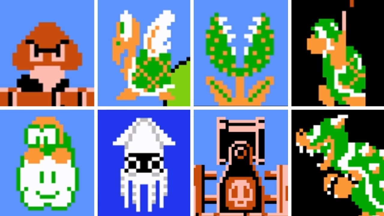 Super Mario Bros. - All Enemies