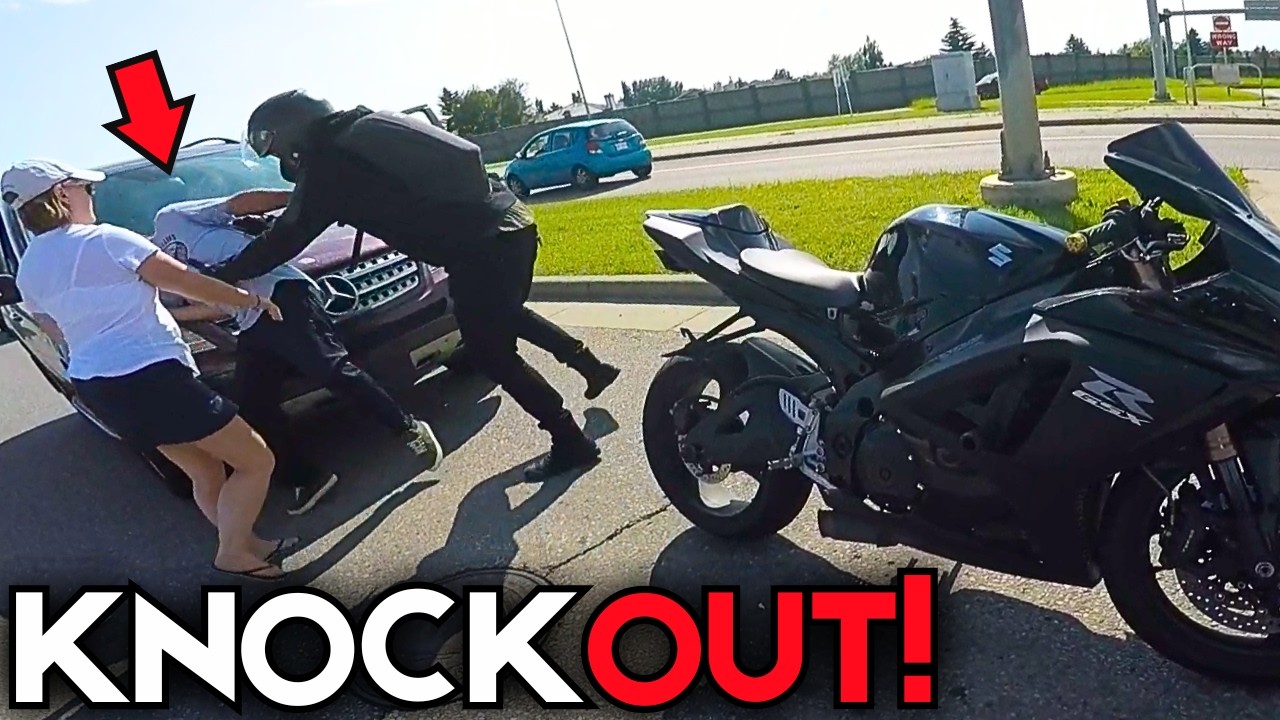 WHEN BIKERS FIGHT BACK | Epic Motorcycle Moments 2025