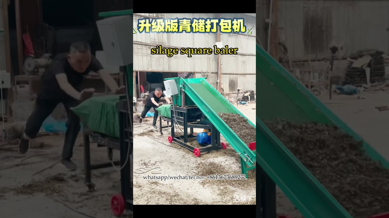 New upgarded silage baler machine for square bales making #silagebaler #silage #baler #livestock