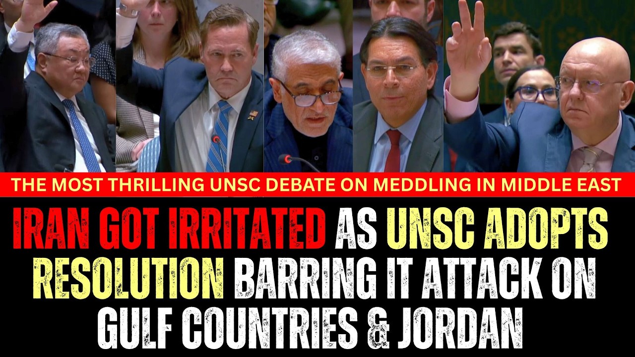 Iran Got Irritated As UNSC Adopts Resolution Barring It Attack On Gulf States & Jordan
