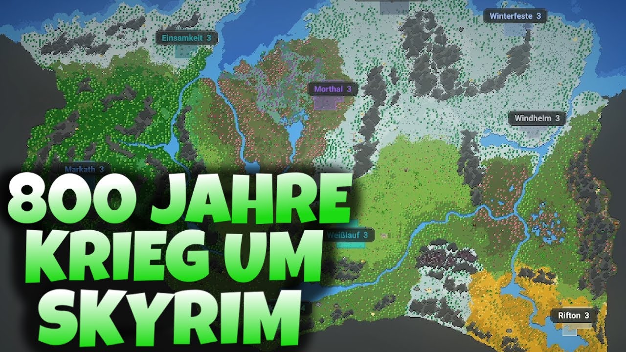 Ich lasse die 9 St&auml;dte von SKYRIM gegeneinander K&Auml;MPFEN! | WorldBox