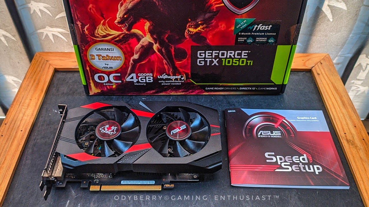 Unboxing Test 3DMark ROG Benchmark ASUS Cerberus GeForce® GTX 1050 Ti OC Edition 4GB GDDR5 30Aug'21
