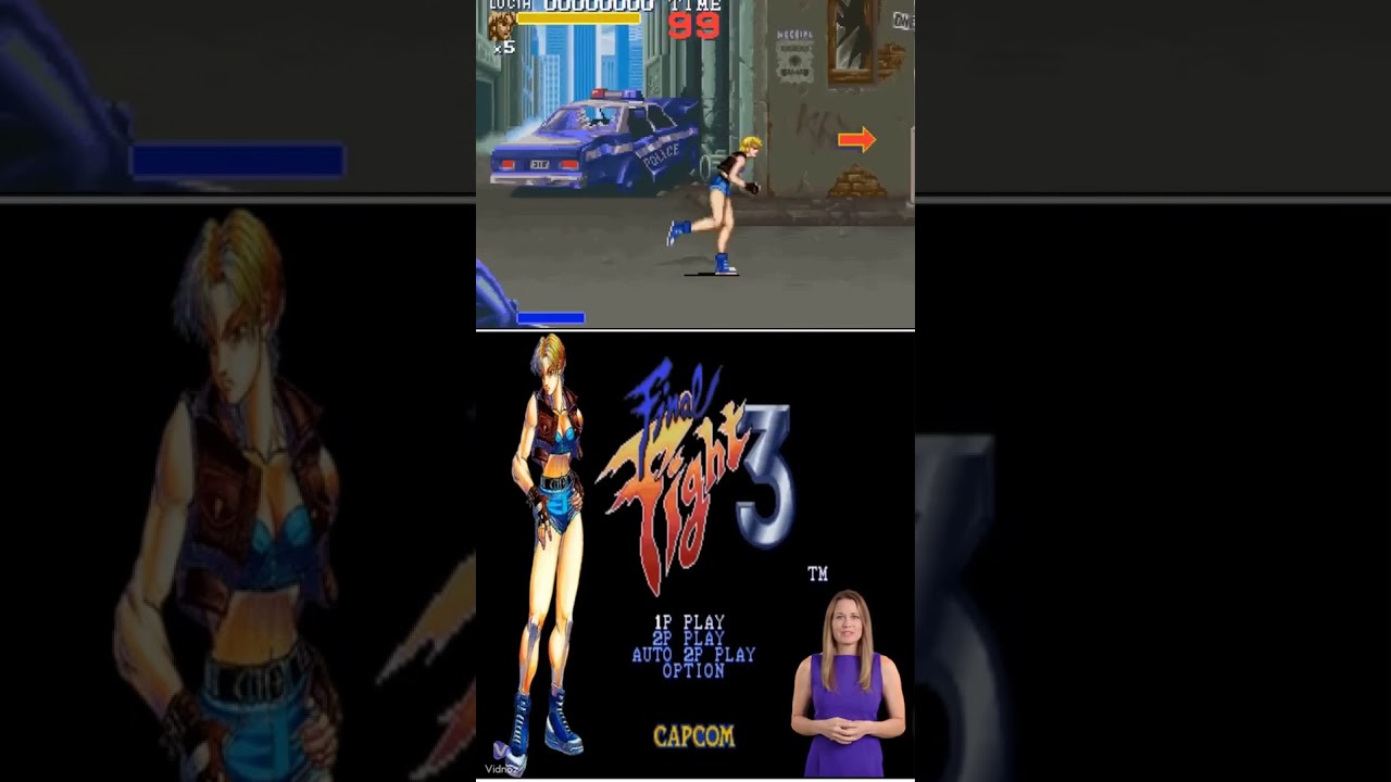 Lúcia Morgan do Final Fight 3 - Escolhar Perfeita Para As Meninas Jogar.