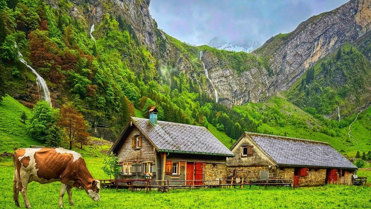 Switzerland countryside - Relaxing walk in the most beautiful places in Switzerland