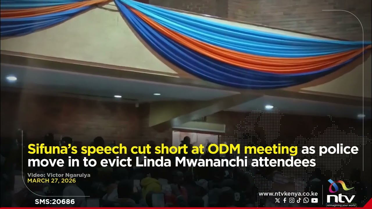 Sifuna&rsquo;s speech cut short at ODM meeting as police move in to evict Linda Mwananchi attendees