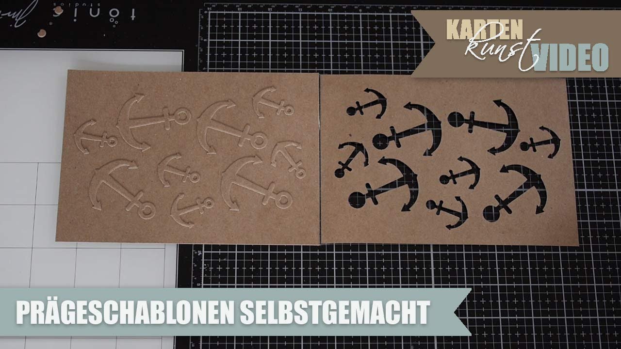 Karten-Kunst Video-Anleitung: Prägeschablonen mit Stanzschablonen selbermachen