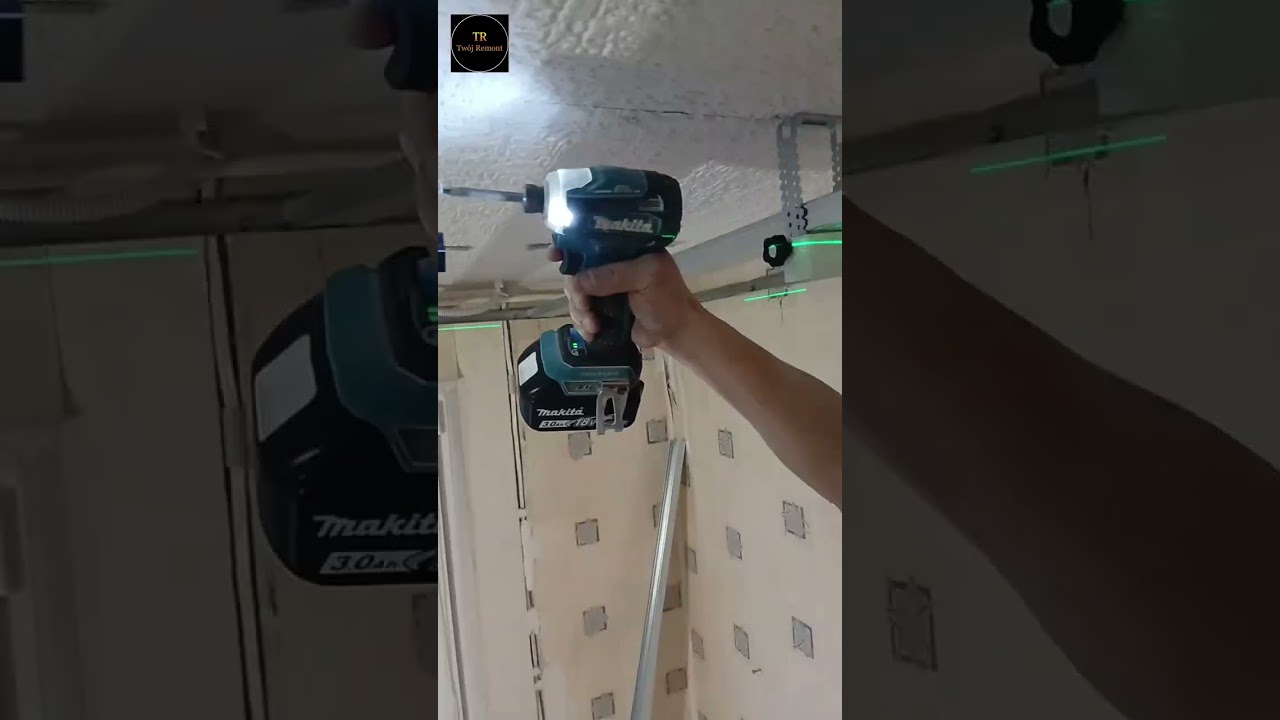 Laserowa precyzja w montażu sufitu podwieszaneg