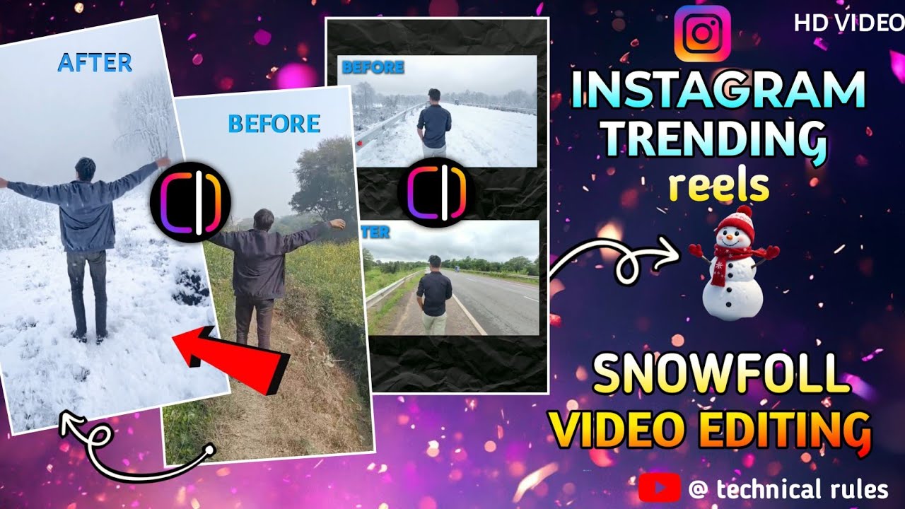 Snowfall Video Kaise Banaye | Trending Snowfall Video Editing | How To Make a Snow Video| Subscribe 